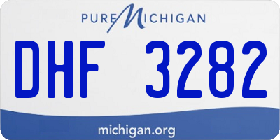 MI license plate DHF3282