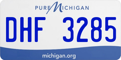 MI license plate DHF3285