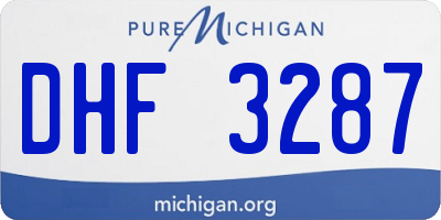 MI license plate DHF3287