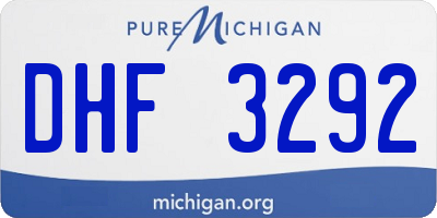 MI license plate DHF3292