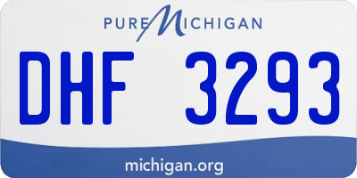 MI license plate DHF3293