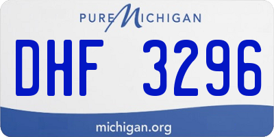 MI license plate DHF3296