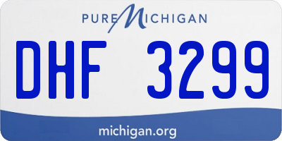 MI license plate DHF3299
