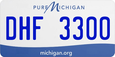 MI license plate DHF3300