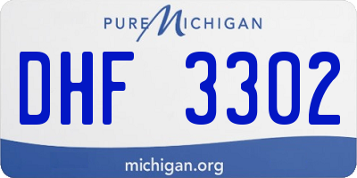 MI license plate DHF3302