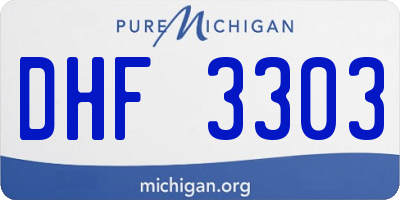 MI license plate DHF3303