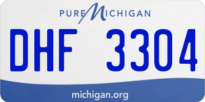 MI license plate DHF3304