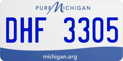MI license plate DHF3305