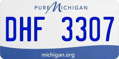 MI license plate DHF3307