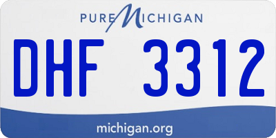 MI license plate DHF3312