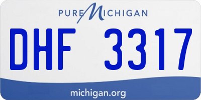 MI license plate DHF3317