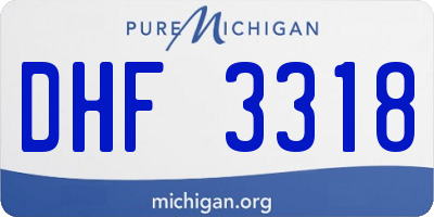 MI license plate DHF3318