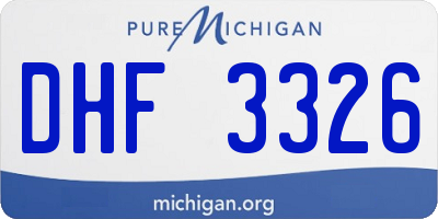 MI license plate DHF3326