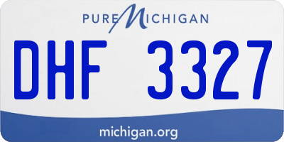 MI license plate DHF3327