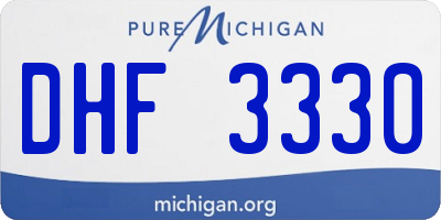 MI license plate DHF3330