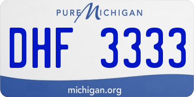 MI license plate DHF3333