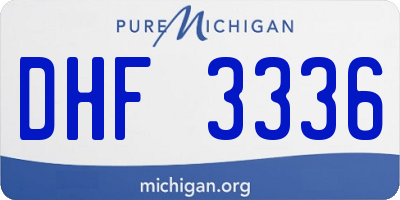 MI license plate DHF3336