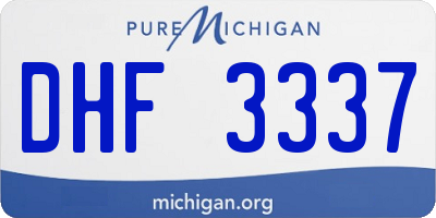 MI license plate DHF3337