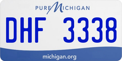 MI license plate DHF3338