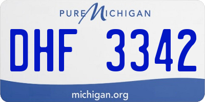 MI license plate DHF3342