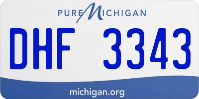 MI license plate DHF3343