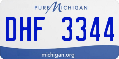 MI license plate DHF3344