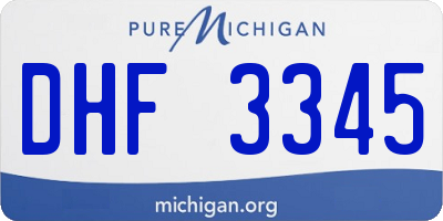 MI license plate DHF3345