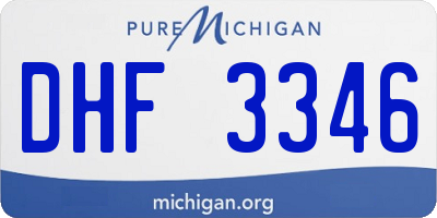MI license plate DHF3346