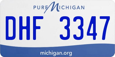 MI license plate DHF3347