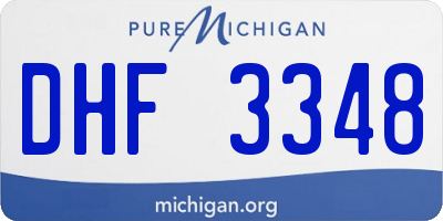 MI license plate DHF3348