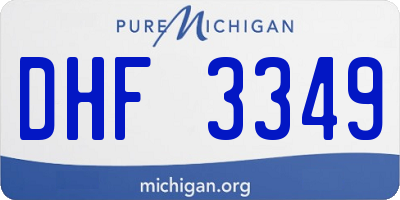 MI license plate DHF3349