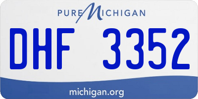 MI license plate DHF3352