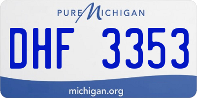 MI license plate DHF3353