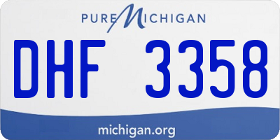 MI license plate DHF3358
