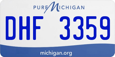 MI license plate DHF3359