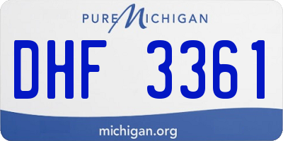 MI license plate DHF3361