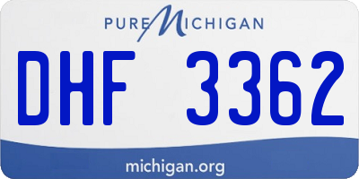 MI license plate DHF3362