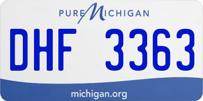 MI license plate DHF3363