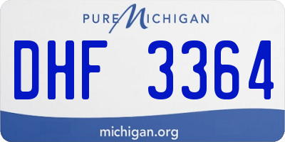 MI license plate DHF3364