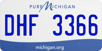 MI license plate DHF3366