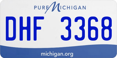MI license plate DHF3368