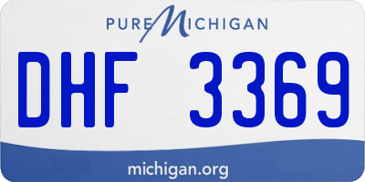 MI license plate DHF3369