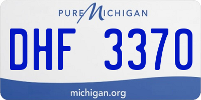 MI license plate DHF3370