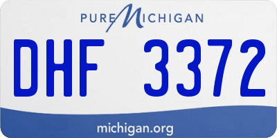 MI license plate DHF3372