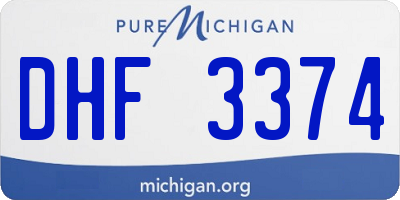 MI license plate DHF3374