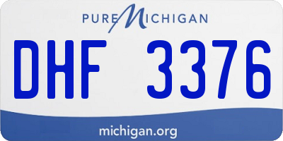 MI license plate DHF3376