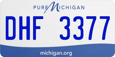 MI license plate DHF3377