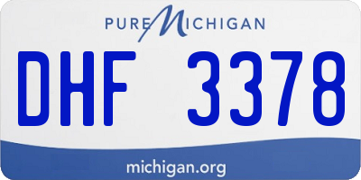 MI license plate DHF3378