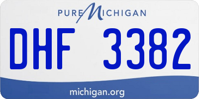 MI license plate DHF3382