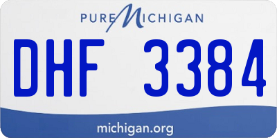 MI license plate DHF3384